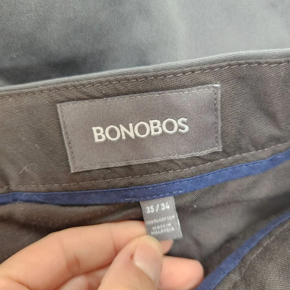 Bonobos Grey Friday Pants Straight Leg Trousers Career Men's 35x34